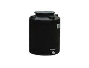 【直送品】 モリマーサム樹脂工業 円筒型タンク (ブラック) TF-200BK 【受注生産】 【大型】