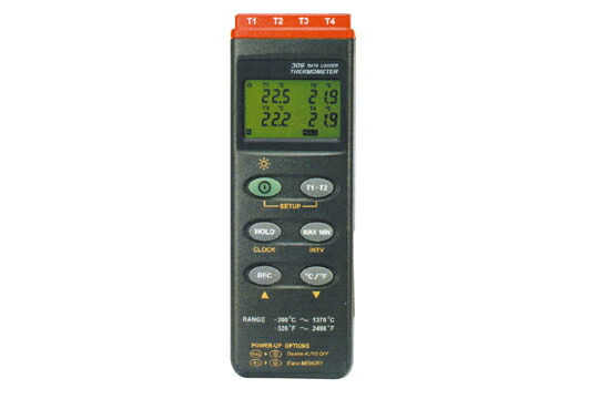 【尖んがり5倍】お母さん手道具 (MT) デジタルデータロガ熱度計（4点式) MT-309