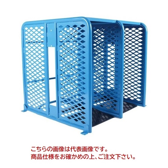 【ポイント5倍】【直送品】 長崎ジャッキ タイヤ安全囲い 大型・スリット有・2連 NTE-LS2 【大型】