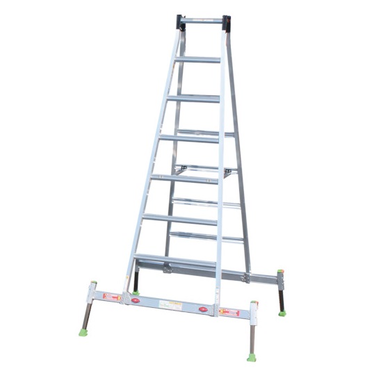 【ポイント5倍】【直送品】 ナカオ (NAKAO) アウトリガー一体式四脚伸縮式専用脚立 ダン吉 AN-240 【大型】|道具屋さん店