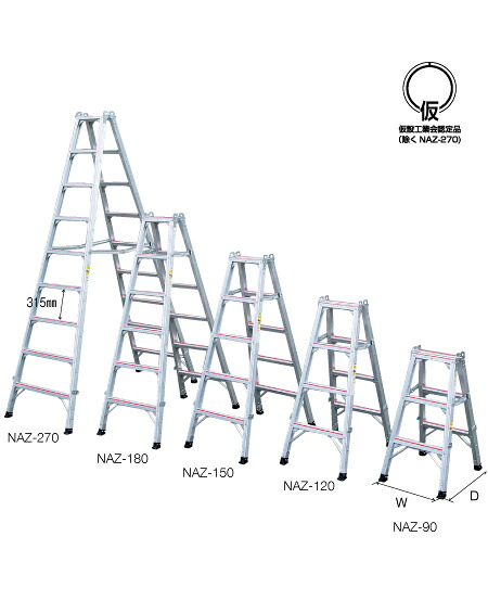 【ポイント10倍】【直送品】 ナカオ (NAKAO) 専用脚立 NAZ-240 【大型】