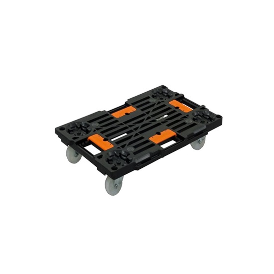【ポイント10倍】【直送品】 ナンシン 樹脂連結ドーリー 平台車 PD-427-3SN (PD-427-3SN-2) (2台セット)