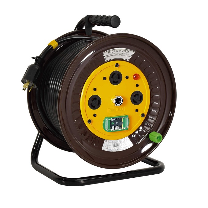【ポイント5倍】日動工業 電工ドラム ND-EB230L-20A 単相200V 漏電保護専用ブレーカー付 ロック(引掛)式 《コードリール》