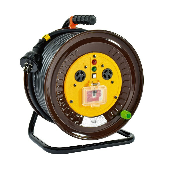日動工業 電工ドラム ND-EC330F-20A 三相200V 過負荷漏電保護兼用ブレーカー付 《コードリール》|道具屋さん店
