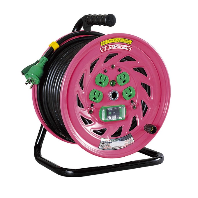 【ポイント5倍】日動工業 電工ドラム NF-EB34N 100V 漏電保護専用ブレーカー付 《抜け止め式コンセントリール》