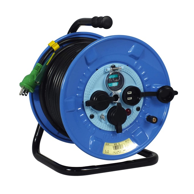 【ポイント10倍】日動工業 電工ドラム NPW-EB33 100V 漏電保護専用ブレーカー付 《防雨・防塵型コードリール》