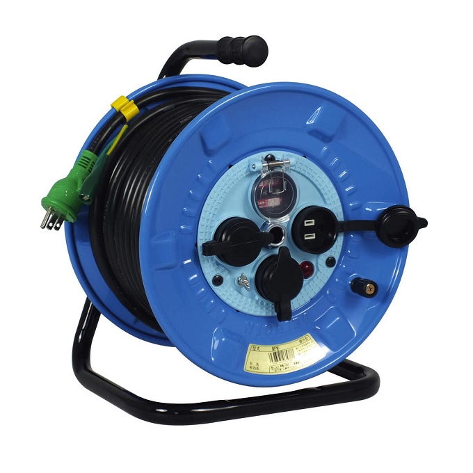 日動工業 電工ドラム NPW-EK23 100V 過負荷漏電保護兼用ブレーカー付 《防雨・防塵型コードリール》