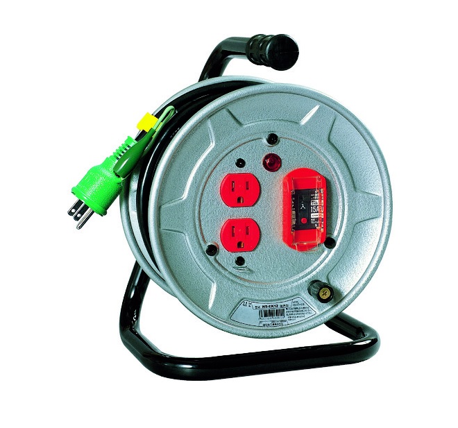 日動工業 電工ドラム NS-EK12 100V 過負荷漏電保護兼用ブレーカー付 《標準型コードリール》