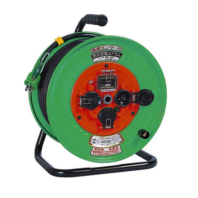 【ポイント10倍】日動工業 防災型電工ドラム NW-EK53PN 100V 過負荷漏電保護兼用ブレーカー付 《防雨・防塵型コードリール》 48,312円