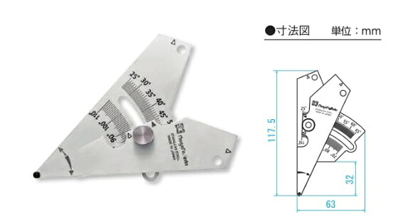 【尖んがり10倍】新潟精機 一角開先ゲージ WGA-65 (007518)