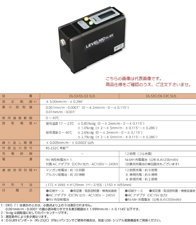 新潟精機 レベルニック DL-S3C SUS (00010113) (DL-S3シリーズ)|道具屋さん店