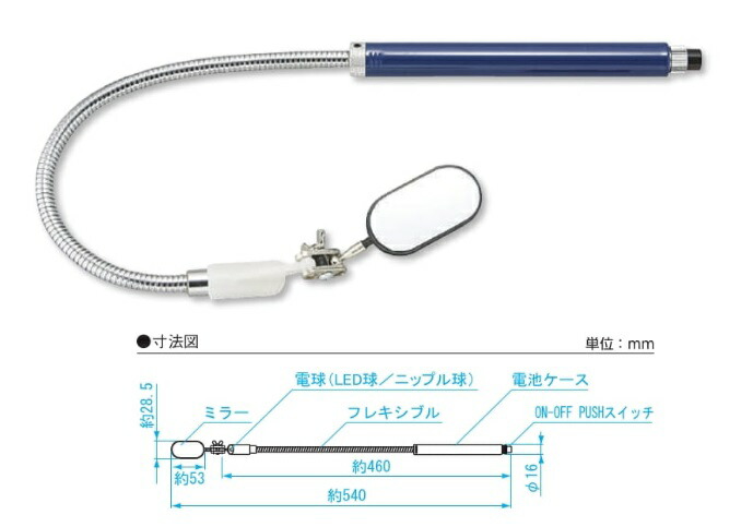 【尖んがり10倍】新潟精機 ともし火付読み合わせる鏡 M型 LMF-M-LED (011107) (LED球) 花・ガーデン・DIY-DIY・工具