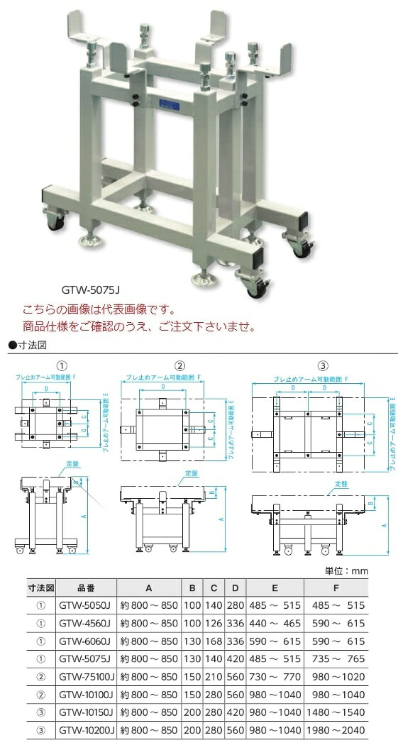 【尖んがり5倍】【直送品】 新潟精機 石定盤架台 GTW-10100J (151258) (キャスター付印字機) 【大型】