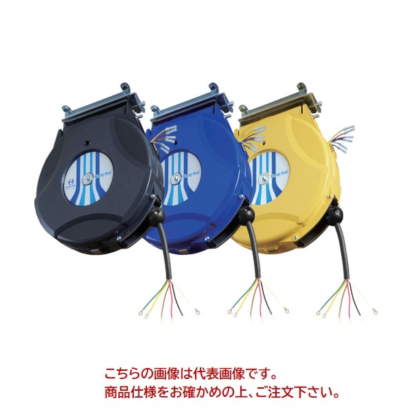 日平機器 リモコンリール AC30V-6A 0.75SQX8m 6芯 リモコン無 青 HCP-806-BL