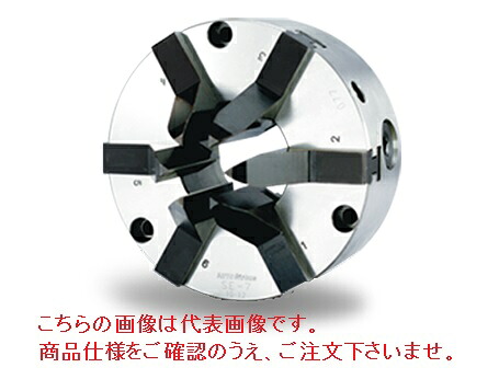 【ポイント10倍】億川鉄工所 6爪スクロールチャック SE-4 （前面取付用）