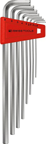 【ポイント5倍】PBスイスツールズ ホルダー付六角棒レンチセット ロング 211.H-8