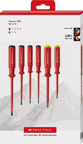 【ポイント5倍】PBスイスツールズ エレクトロ絶縁ドライバーセット(BOX) 5542.CBB|道具屋さん店