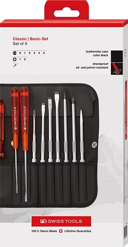 PBスイスツールズ 差替式ドライバーセット 9本組(BOX) 215.CBB|道具屋さん店