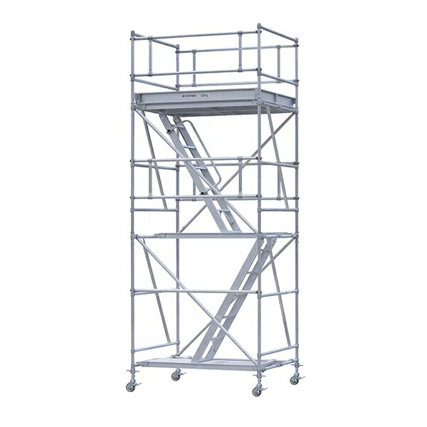 【ポイント10倍】【直送品】 PiCa (ピカ) パイプ製足場 PSW-15018-3BB φ125キャスター付き (屋内用ワイド) 【大型】｜道具屋さん店