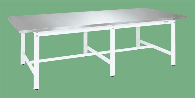 【直送品】 サカエ 大型作業台(パールホワイトステンレスカブセ天板仕様) SUS4-2411HCW (031098) 【大型】|道具屋さん店