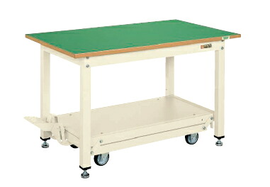 【直送品】 サカエ 中量作業台KTタイプ(ペダル昇降移動式) KT-127FENI (035571) 【大型】｜道具屋さん店