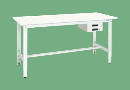 【直送品】 サカエ 軽量高さ調整作業台(抗ウイルス天板・キャビネット2段付) TKK8-127BVPW (046287) 【大型】|道具屋さん店