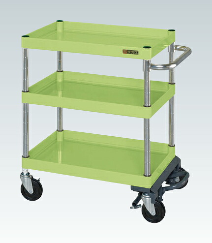 【ポイント5倍】【直送品】 サカエ CSパールワゴン(中量タイプ・フットブレーキ付) CSP-7573BR (325002) 【大型】｜道具屋さん店