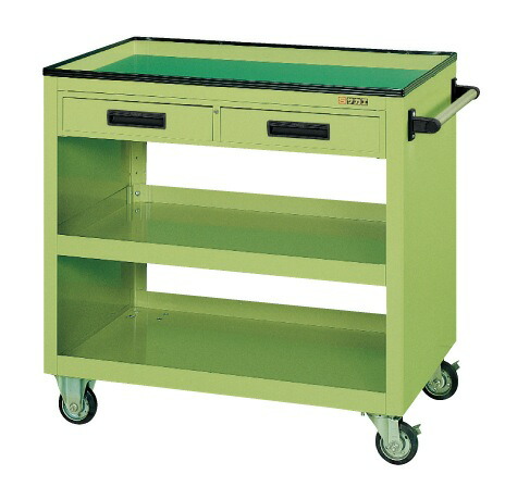 【ポイント10倍】【直送品】 サカエ パネルワゴン(天板皿型・引出し付) PGW-4C (020854) 【大型】