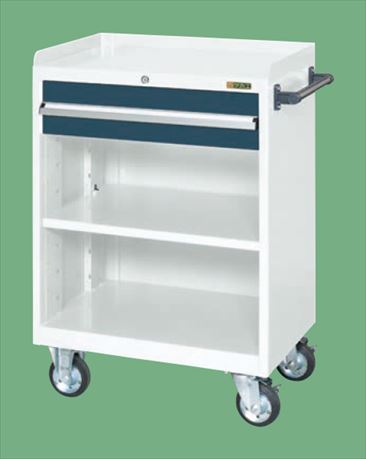 【ポイント5倍】【直送品】 サカエ キャビネットワゴン(棚板付) CV-101TWD (021673) 【大型】|道具屋さん店