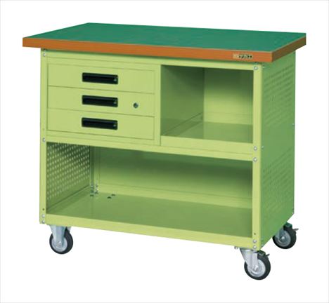 【ポイント5倍】【直送品】 サカエ 移動作業車(上段3段引出し・パネル付) SKR-320P (021708) 【大型】|道具屋さん店