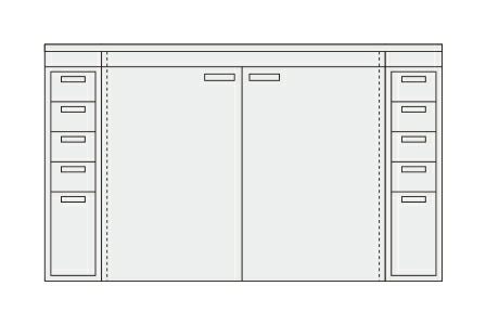 【ポイント5倍】【直送品】 サカエ ピットイン(キャビネット・天板付) PN-F83W (251742) 【大型】