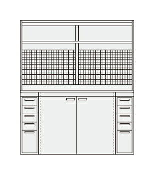 【ポイント10倍】【直送品】 サカエ ピットイン PN-H83PW (251759) 【大型】
