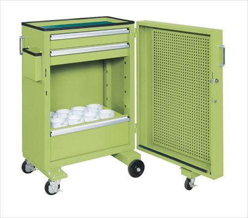 【直送品】 サカエ ツーリングキャビネットワゴン(スイングドア付) TLC-AAF1GNA (117801) 【大型】