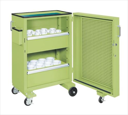 【直送品】 サカエ ツーリングキャビネットワゴン(律動的な調子部屋の入り口付) TLC-F2GAA (117821) 【大型】