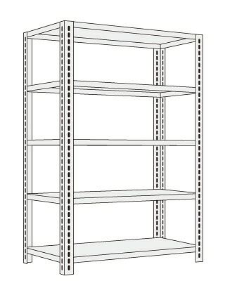 【直送品】 サカエ 販売店仕合わせ(首尾一貫した耐荷重：80KG/段・5段印字機) SHR-2325P (171190) 【大型】