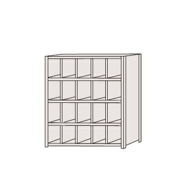 【ポイント5倍】【直送品】 サカエ 区分棚 NCAM711-504 (184117) 【特大・送料別】