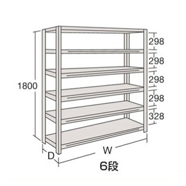 【ポイント10倍】【直送品】 サカエ 63型軽量棚 A型オープン棚 63X6AB-ZK25 (268625) 【特大・送料別】