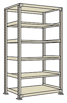 【直送品】 サカエ ラークラック(150KG/段・単体・高さ2100MM・6段) RLW-2746 (183066) 【特大・送料別】|道具屋さん店