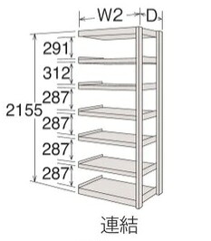 【ポイント5倍】【直送品】 サカエ ブリオハイシェルフ 8J77JS-ZH17 (268917) 【特大・送料別】