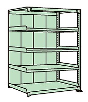 【直送品】 サカエ ラークラックパネル付(150KG/段・かかわり合い・5段手合い) PRLG-2125R (183319) 【特大・貨物輸送別】