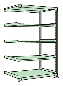 【直送品】 サカエ ラークラック(150KG/段・かかわり合い・高さ2100MM・5段) RL-2725R (186791) 【特大・貨物輸送別】