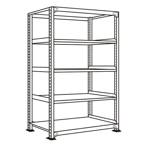 【ポイント5倍】【直送品】 サカエ ラークラック(150KG/段・単体・高さ1800MM・5段) RLS-1525 (198326) 【大型】