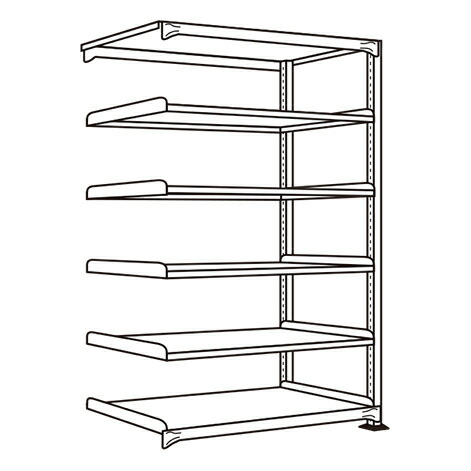【尖んがり10倍】【直送品】 サカエ ラークラック(150KG/段・かかわり合い・高さ2100MM・6段) RLS-2126R (198351) 【大型】