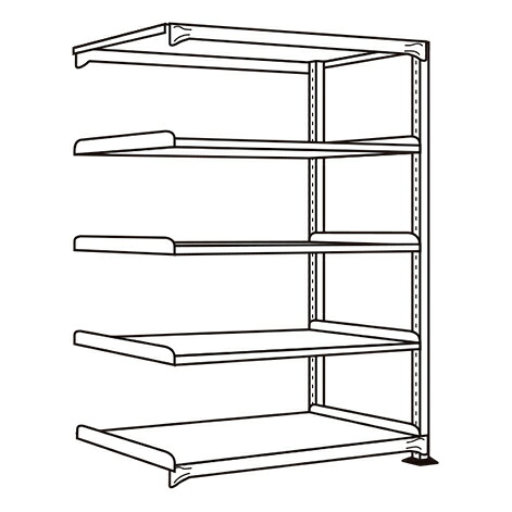 【尖んがり10倍】【直送品】 サカエ ラークラック(150KG/段・かかわり合い・高さ2100MM・5段) RLS-2145R (198353) 【大型】