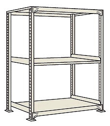 【尖んがり10倍】【直送品】 サカエ 中量棚WG型(300KG/段・単体・高さ1500MM・3段) WG-9743 (172396) 【特大・貨物輸送別】 その他-本棚・ラック・カラーボックス