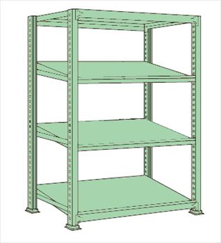 【ポイント5倍】【直送品】 サカエ 傾斜棚(150KG/段・単体・H1800MM・4段タイプ) MSKT1815S04T (187182) 【特大・送料別】
