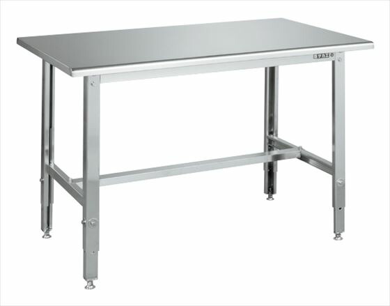 【ポイント5倍】【直送品】 サカエ ステンレス高さ調整作業台(天板R付・SUS430) SUT4-096RC (081381) 【大型】