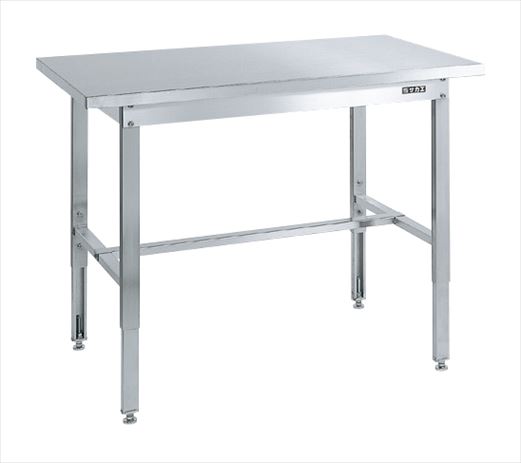 【直送品】 サカエ ステンレス高さ調整作業台(ステンレスカブセ天板) SUT4-127PC (081452) 【大型】|道具屋さん店