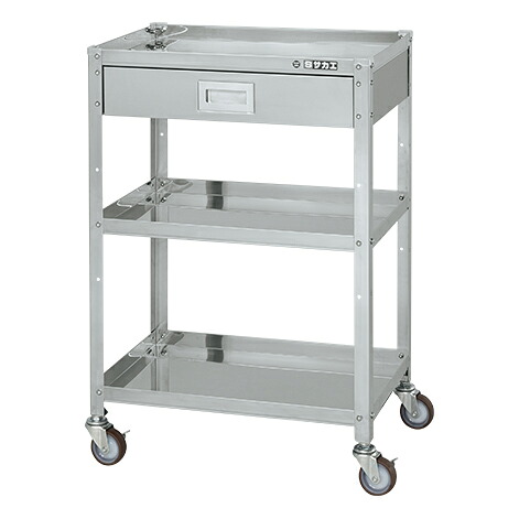 【ポイント10倍】【直送品】 サカエ ステンレススペシャルワゴン(移動式)SUS304 SR3-6083ASNU (084392) 【大型】｜道具屋さん店