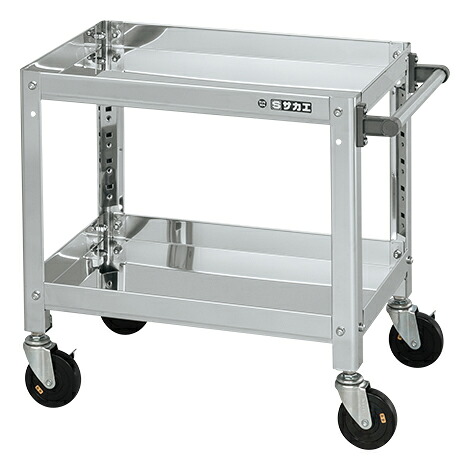 【ポイント5倍】【直送品】 サカエ ステンレススーパーワゴン(ねじ込み式)SUS304 SAS3-6462DC (084605) 【大型】｜道具屋さん店